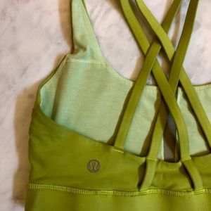 Lululemon lime energy bra!